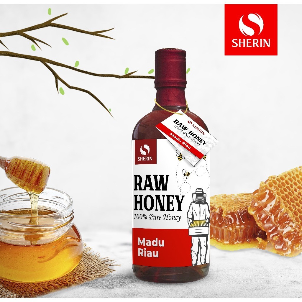 

Sherin Madu Raw Honey Madu Riau | 100% Pure Honey | PREMIUM | isi 650 gr