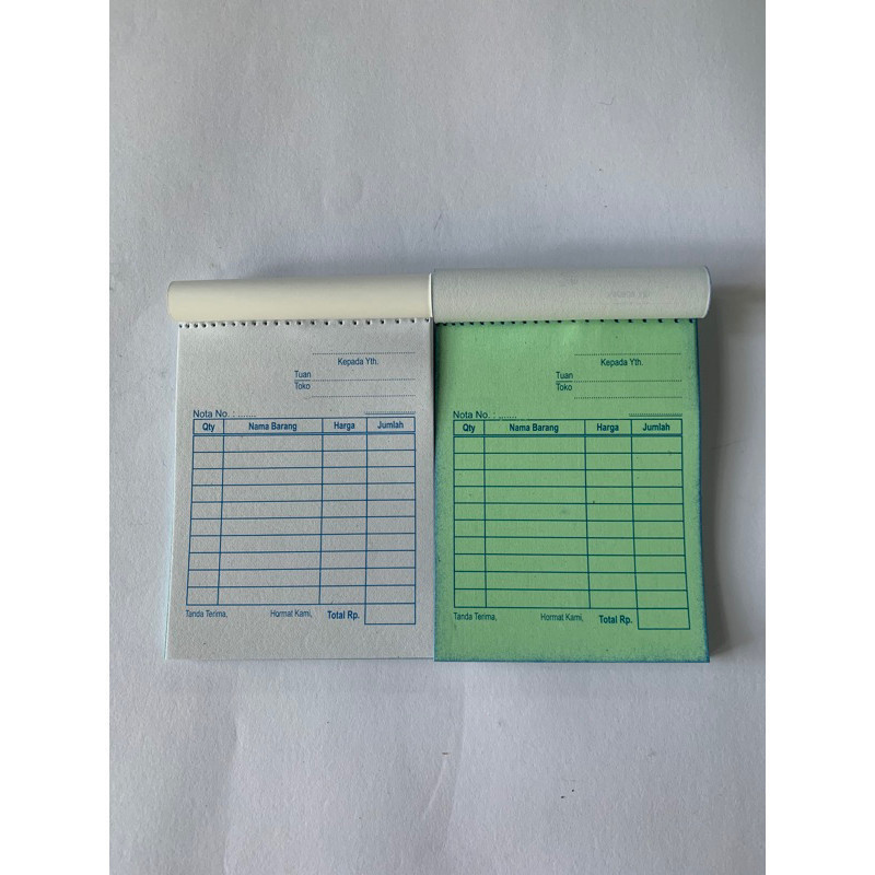 

[READY] NOTA MINI 2 PLY, NOTA NCR, UKURAN SEPERDELAPAN FOLIO, NOTA LANGSUNG TEMBUS RANGKAP 2