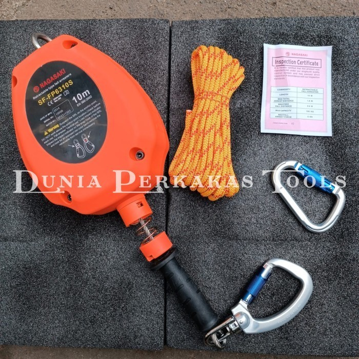 Fall Arrester 10 Meter NAGASAKI Ratractable Safety Made in Japan