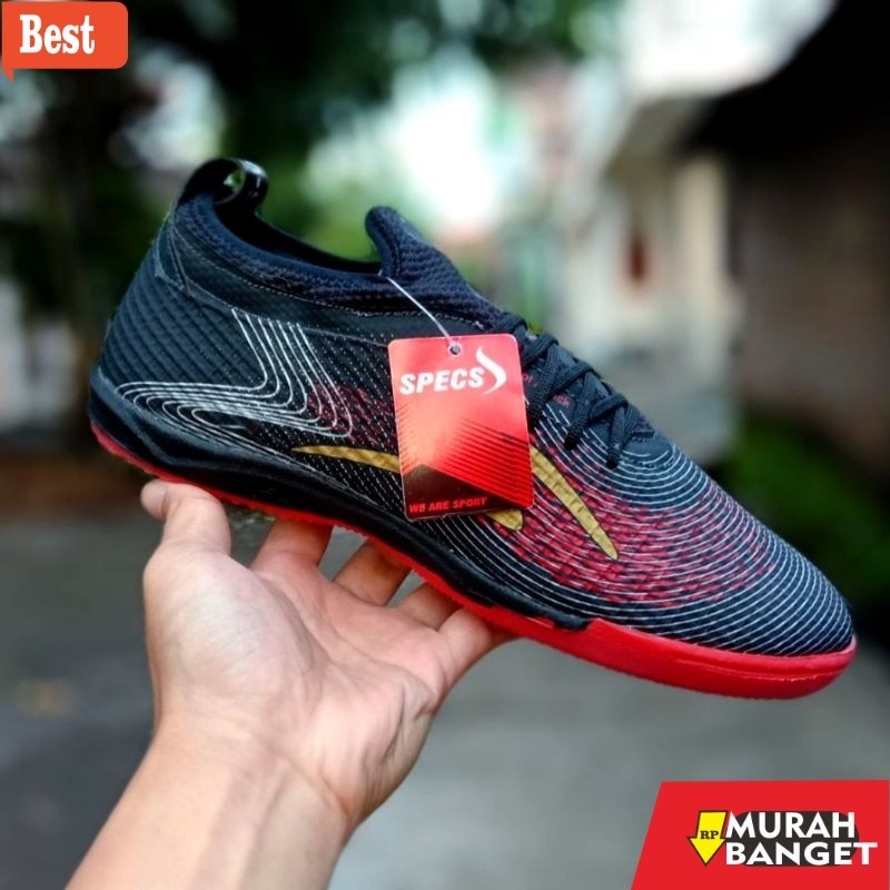 Sepatu futsal kekinian Sepatu Futsal Specs Lightspeed Ultra Merah Hitam