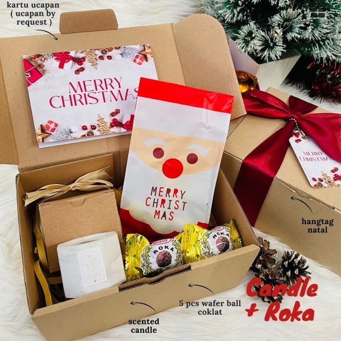 

(NEW) -Kado Natal Paket Hadiah Natal Hampers Natal Christmas Gift - Candle + Roka