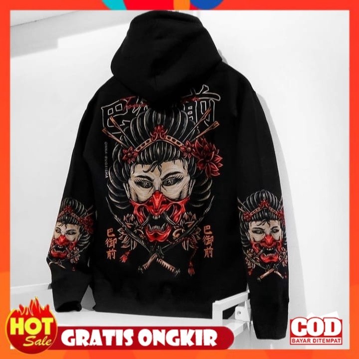 [PREMIUM ORIGINAL] Hoodie Sukajan Memphis Origins Jaket Sweater Motif Jepang Tomoe Gozen Terbaru