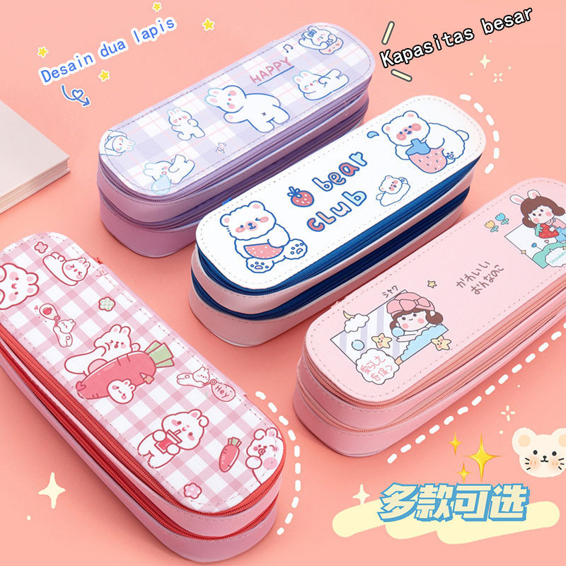 

Pencil Case Double Multi-Layer/Kotak Pensil 2 Dua Tingkat Lucu 2 Layer / Kotak pensil untuk anak laki-laki dan perempuan