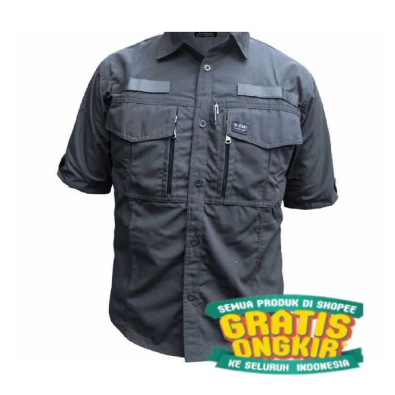 kemeja tactical w Tac pendek pria lapangan kerja outdoor/ jumbo big size besar