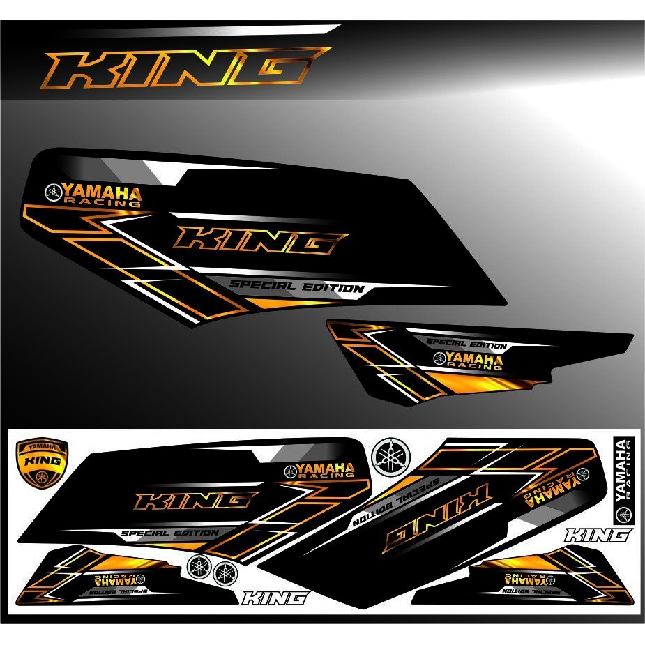 STICKER VARIASI MOTOR RX-KING GOLD STIKER