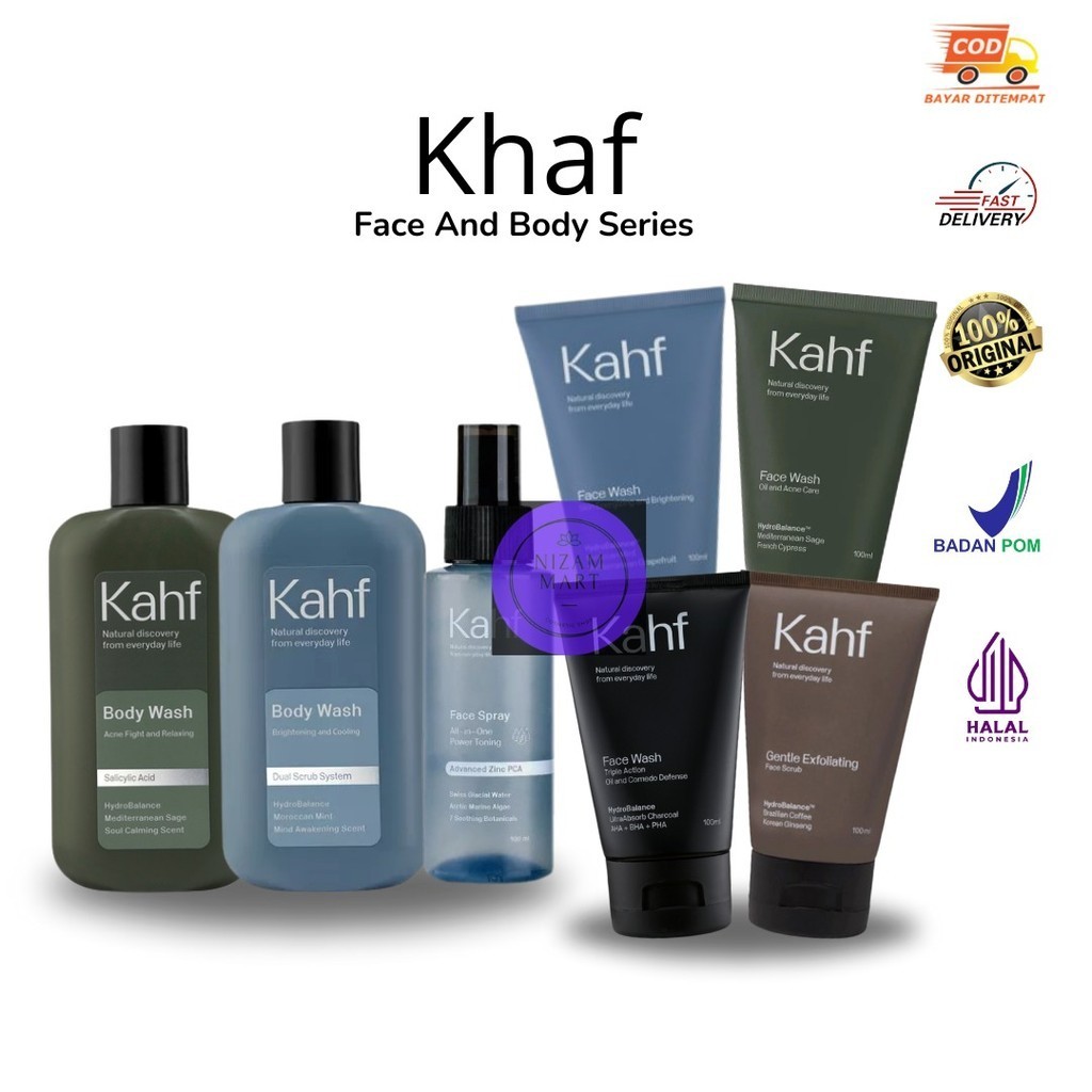 Kahf Face Wash 100ml | Kahf Body Wash 200ml | Face Spray 100ml