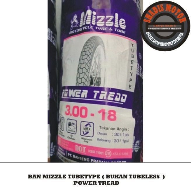Ban Mizzle Biasa Power Tread 300 Ring 18