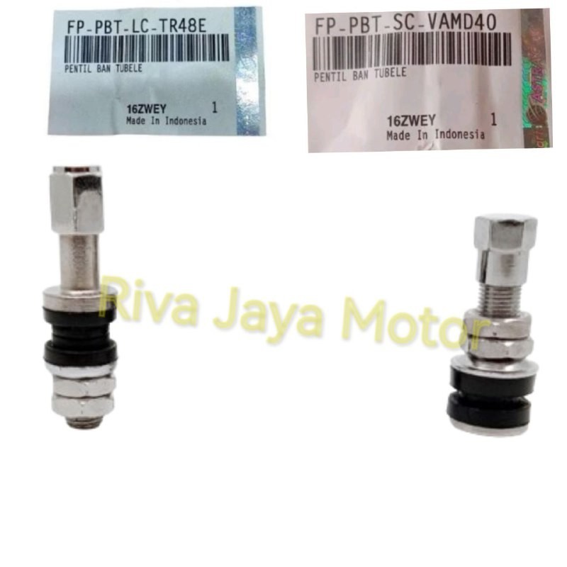 100 Pcs Pentil Ban Tubles Tubeless Besi Pendek Panjang Drat Dalam Drat Luar Chrome Motor Original Fe