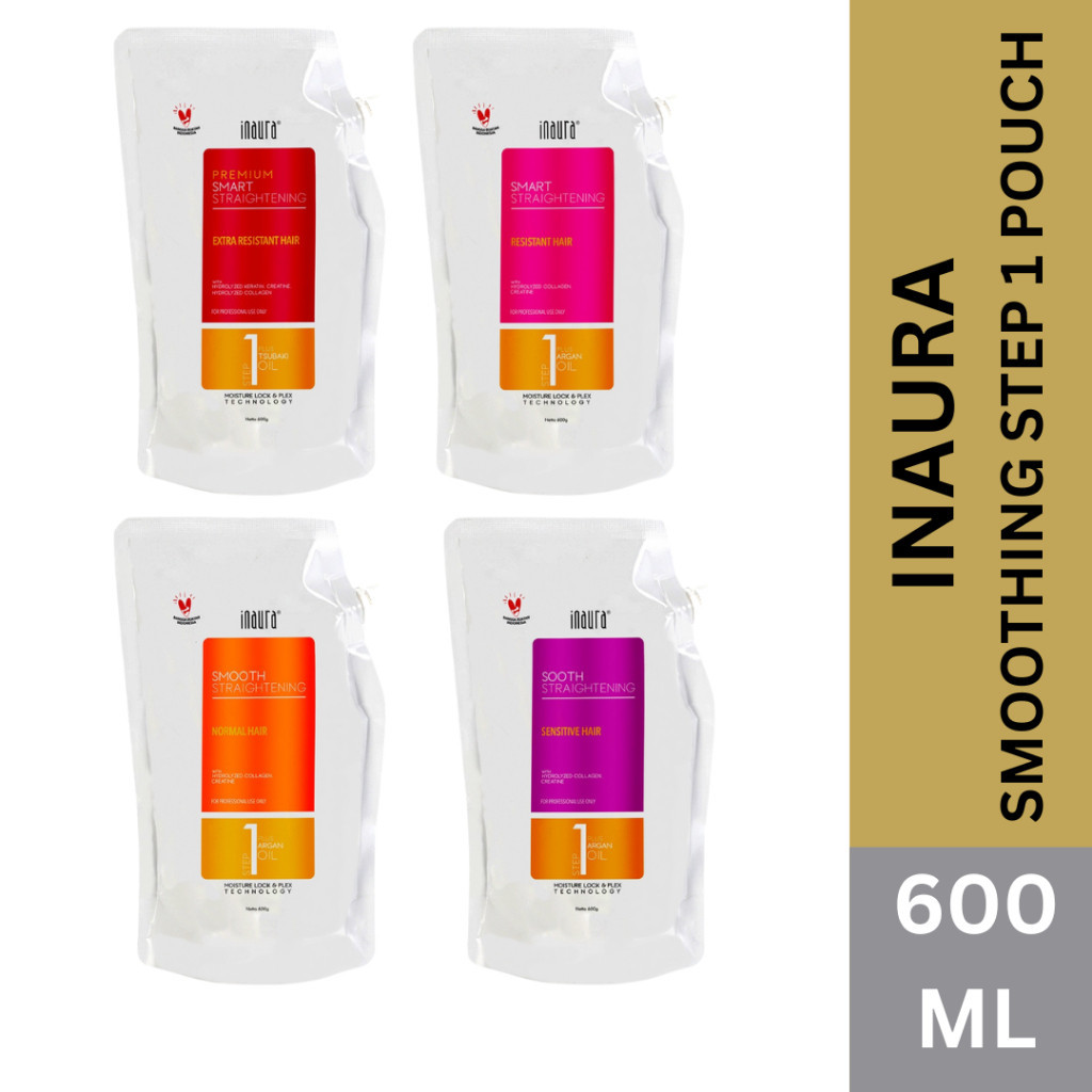 INAURA STEP 1 SMOOTHING POUCH 600ML / REBONDING INAURA / PELURUSAN RAMBUT SMOOTHING SALON