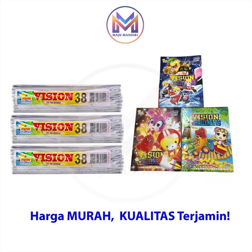 

Buku Tulis Vision 38 Lembar / Buku Untuk Sekolah TK SD Ukuran Quart
