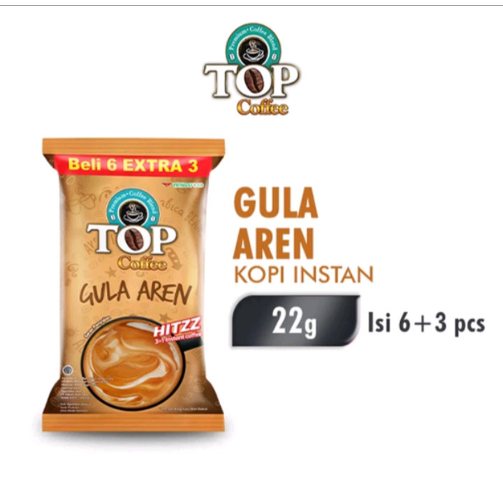 

A564-9 Pcs Top Coffee Kopi Instan Gula Aren 22g Pack isi 6 + 3