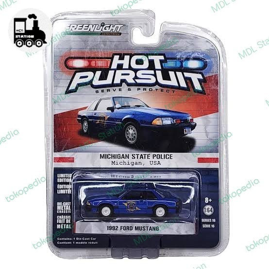 Greenlight Hot Pursuit  1992 Ford Mustang