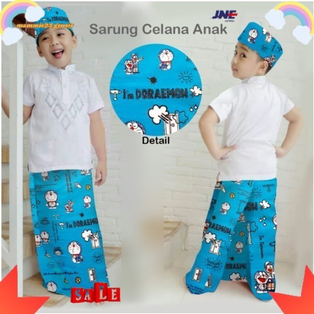 PROMO-Sale Sarung Celana Anak Instan Karakter Wadimor Free Peci