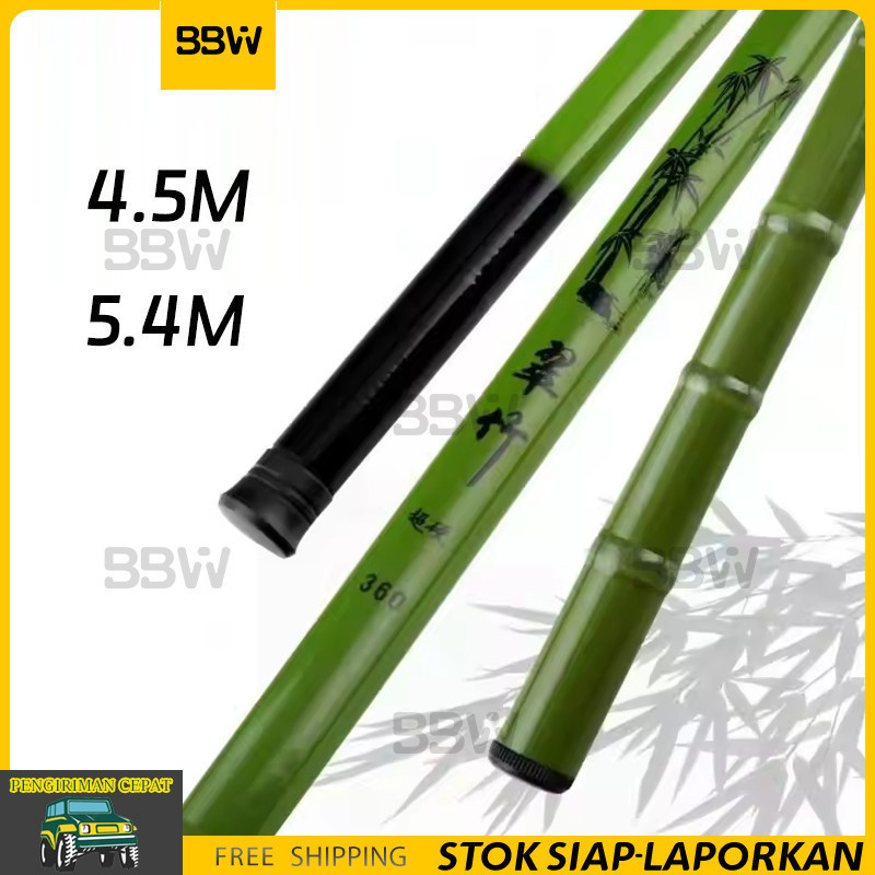 Joran Tegek Kagawa Hijau Bamboo 270 360 450 540 630 Fiber Medium Bayar Di Tempat Joran Tegek Action 