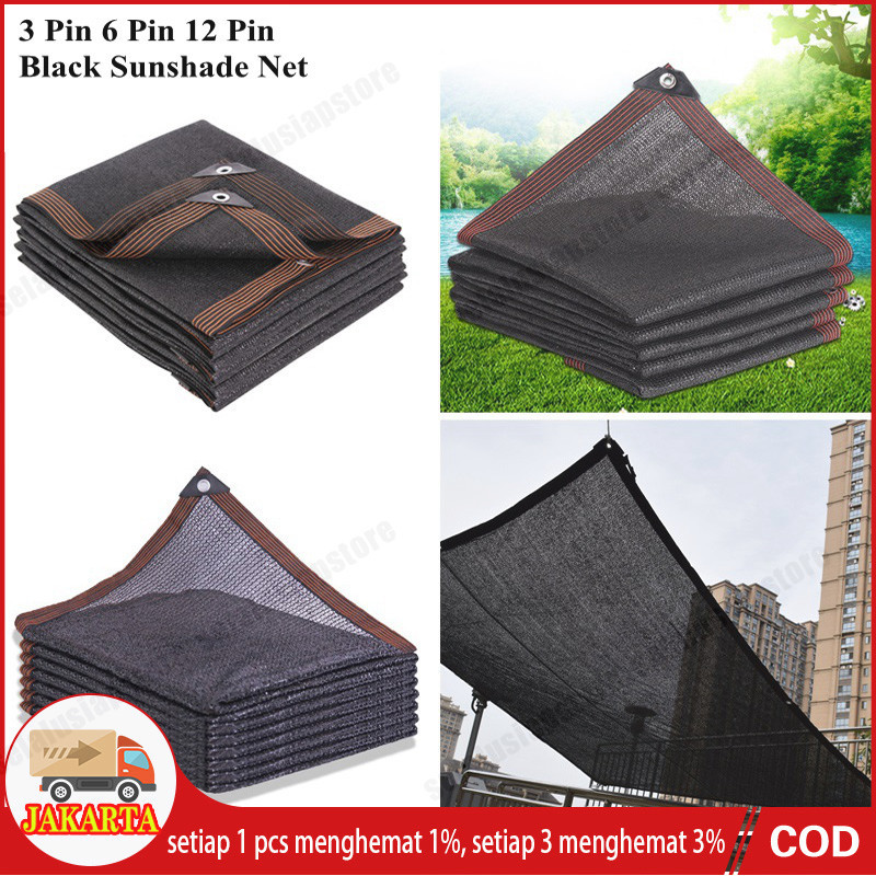 jaring paranet 85-90% Anti UV Sunshade Net Tabir surya coklat jaring taman paranet lebar 3 meter pen