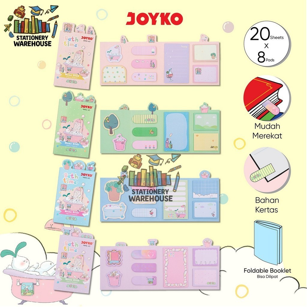 

Memo Stick Sticky Note Kertas Memo Memo Tempel Joyko MMS-40 Bath Time