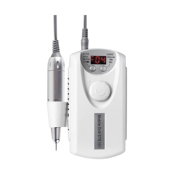 Brun Alat Kikir Kuku Elektrik Mesin Kikir Kuku Elektrik Electric Nail Drill - Putih