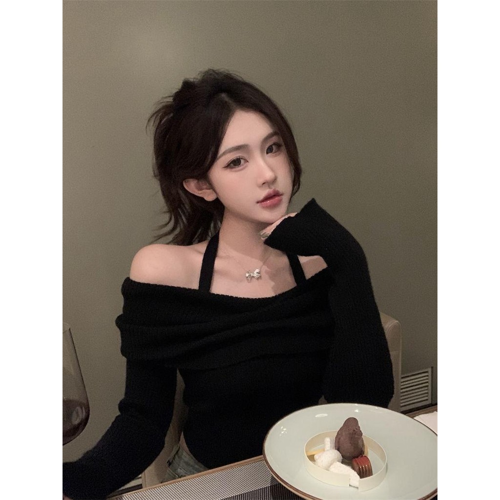 [ JOYFIT ] - Atasan Wanita Sabrina Cutt Off Tali Leher Knit Premium Baju Wanita Rib Sabrina Cutt Off