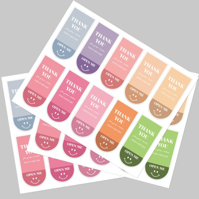 

Stiker Segel Box 100pcs / Stiker Label / Stiker Thank You