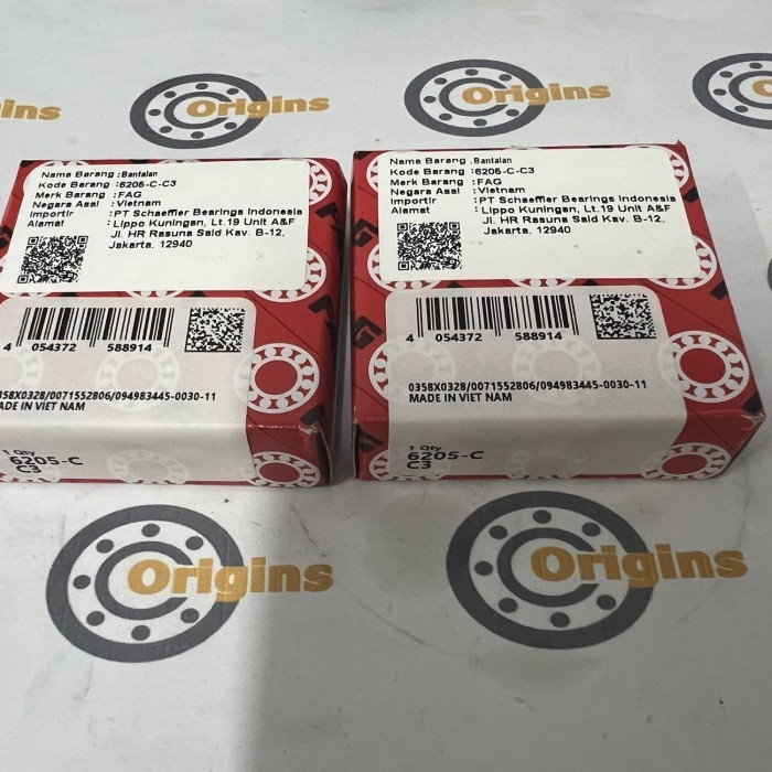 BEARING KRUK AS FORCE FIZR SATRIA 2 TAK 6205 C3 FAG ORIGINAL