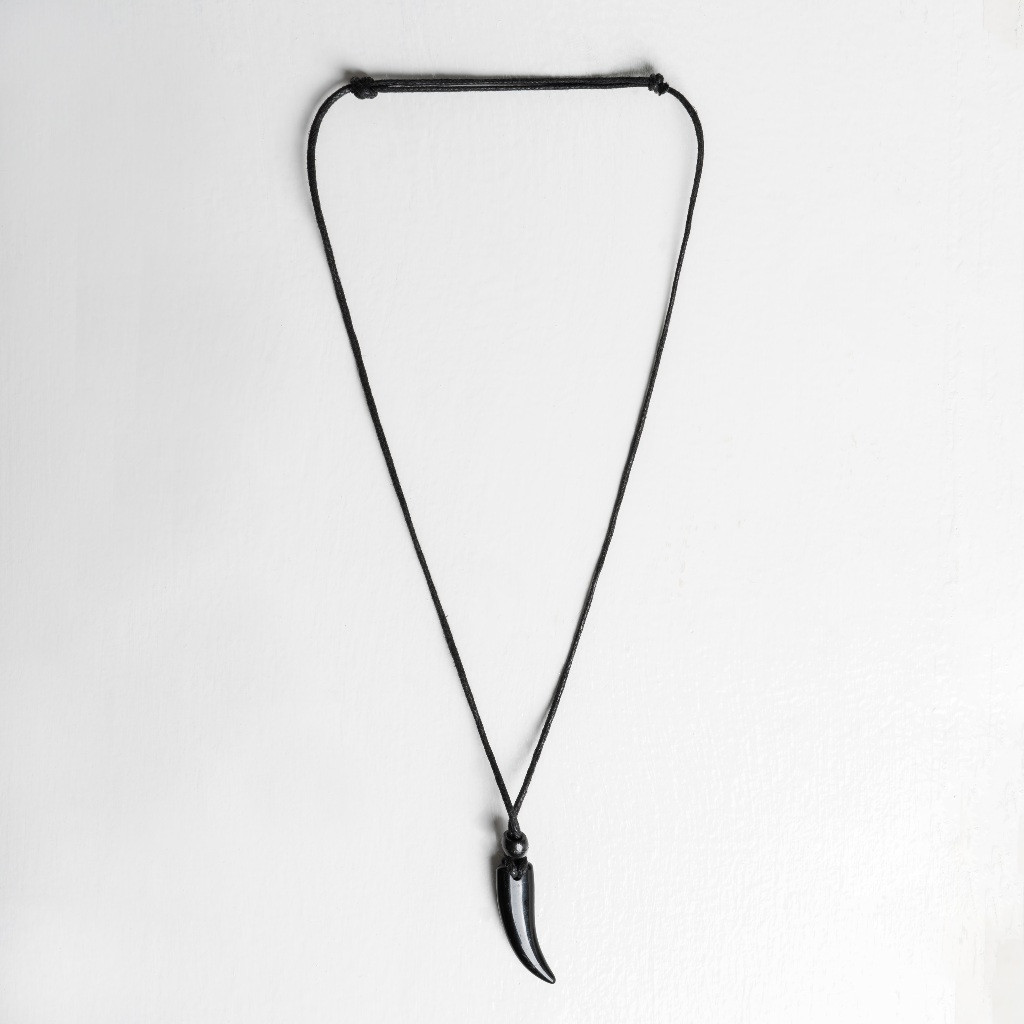 Otsky Kalung Pria Tali Black Fanc Necklace