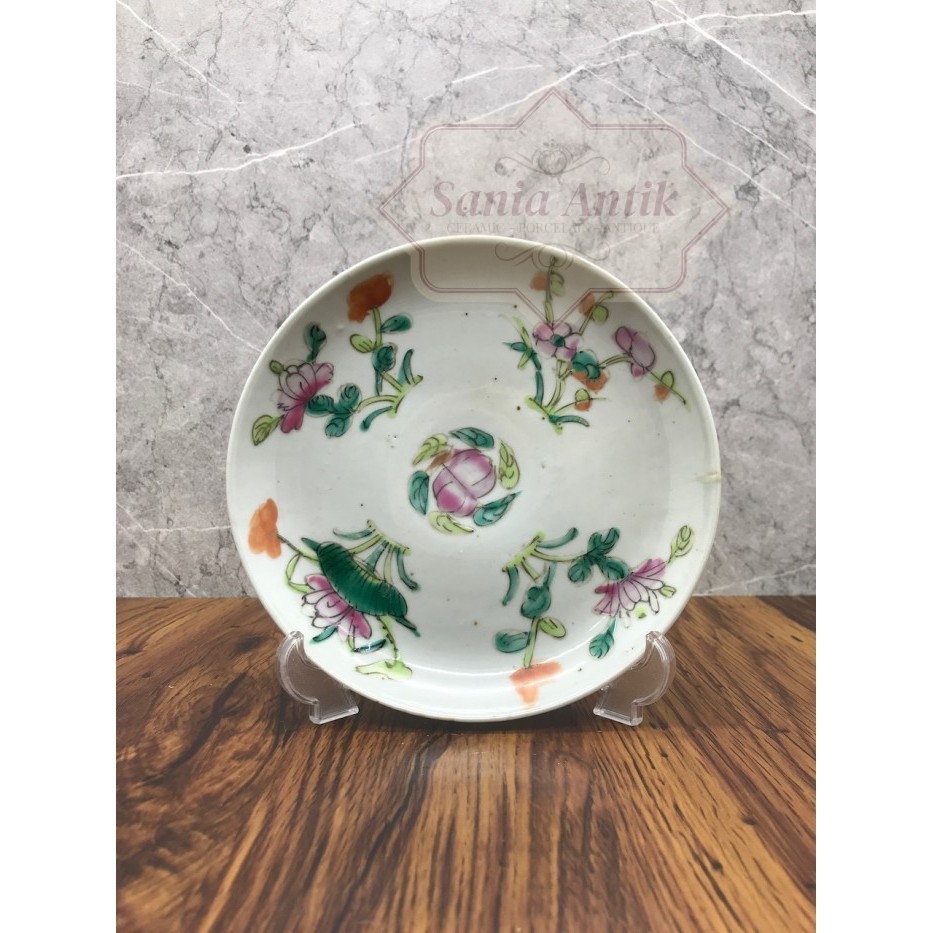 Barang Antik Piring Kecil Peranakan China Famille Rose Porcelain 2