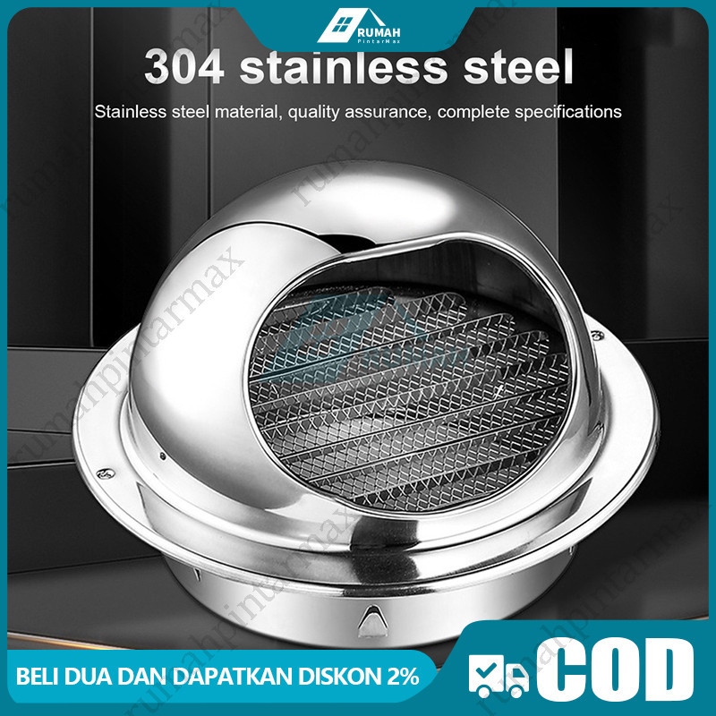 Wall Air Vent Grille Ducting Ventilation Extractor Outlet Louvres Hemisphere