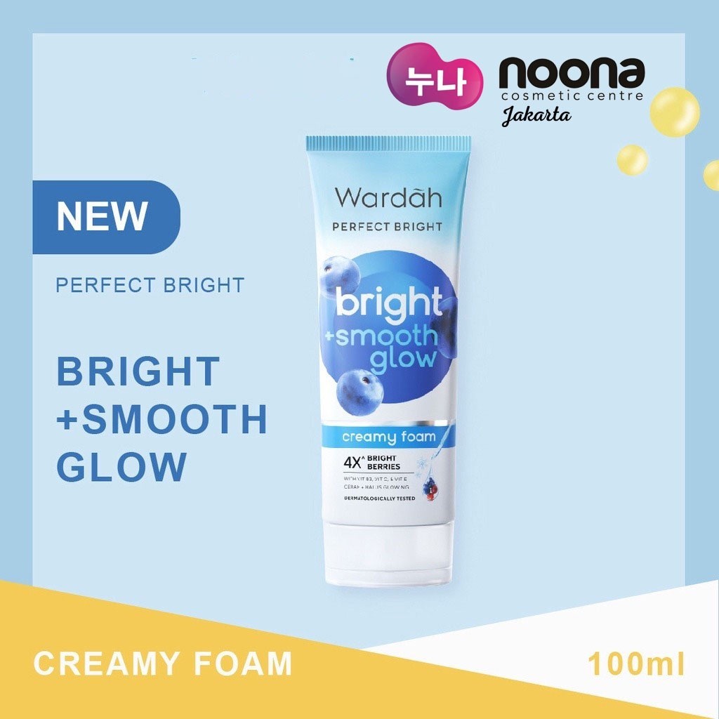 WARDAH PERFECT BRIGHT + SMOOTH GLOW CREAMY FOAM 100ML -NJ