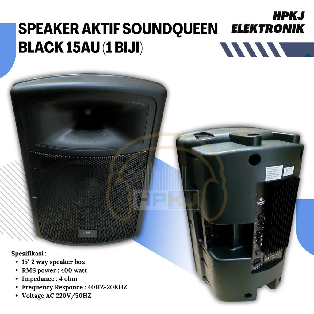 Speaker Active Soundqueen BLACK 15 AU Speaker Aktif 15 inch SQ BLACK 15AU