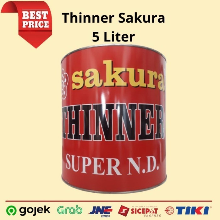 Sakura Thinner ND Merah Galon Liter Ready Bandung