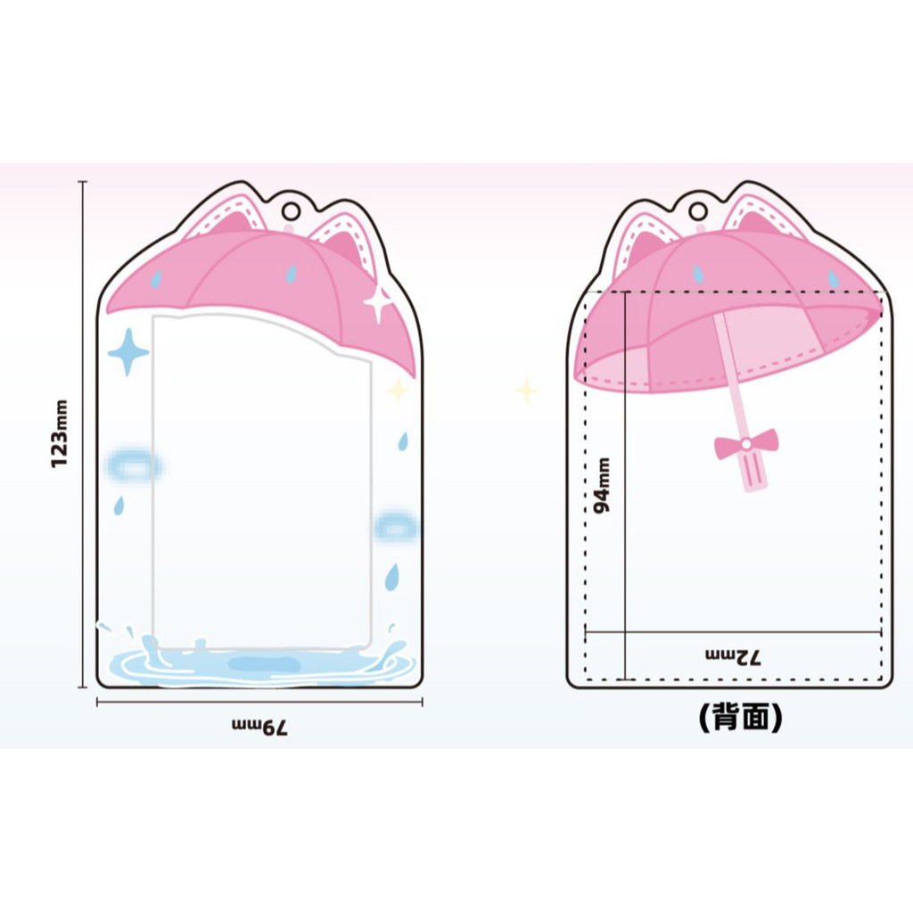 

ATH Card Protector/Card Holder/Gantungan Kunci Holder Kartu Bahan Akrilik Transparan Ukuran 3 Inci