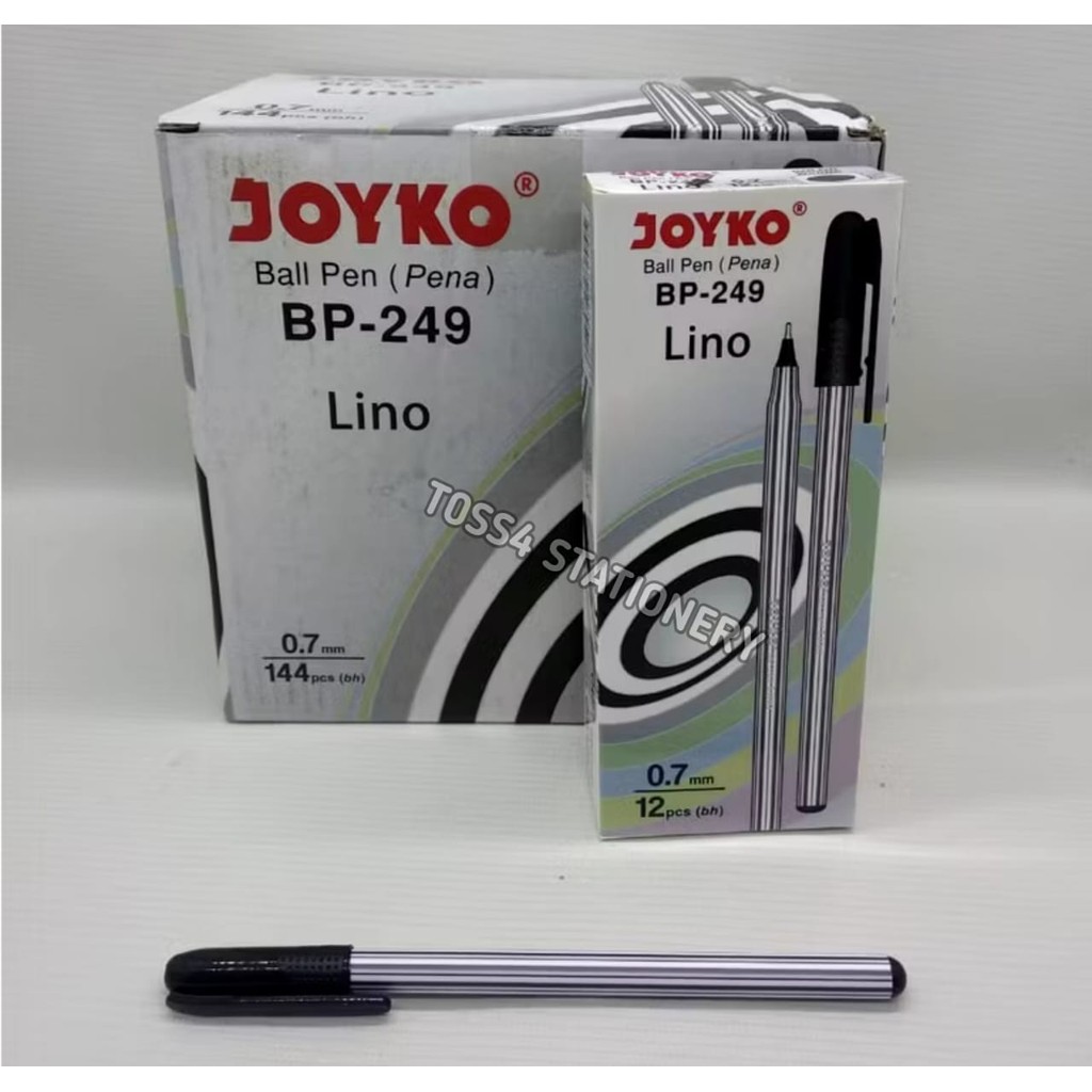 

12pcs Hitam l Pulpen Gel Joyko Lino 1Pak Isi 12Pcs TOSSA STATIONERY