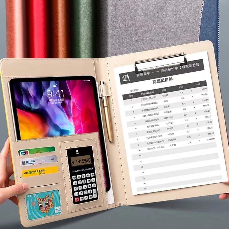 

Document File Color Meeting Clipboard Paper for Folder Splice Business Office Data Supply Portafolios Organizer Leather PU