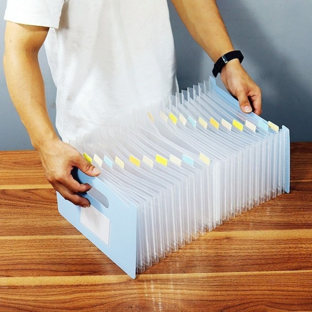 

a5 Large Capacity Expanding File Folder Multi-layer Plastic Organ Folder Document Folder 13 Dividers Hanging Filer Office