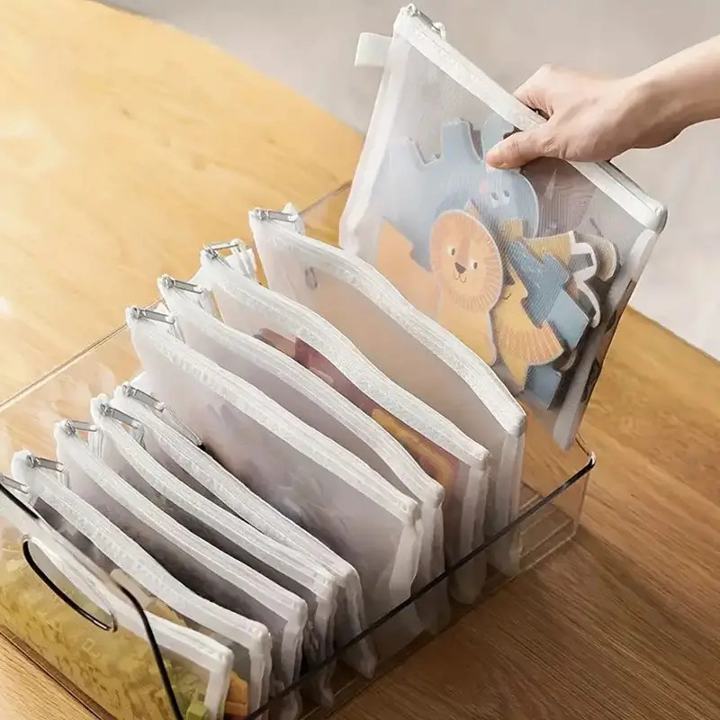 

Zipper Pouches - Waterproof Document Folders with Zip Closure for Office Organization, School Supplies & Stationery Storage
