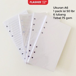 

Loose Leaf A6 Isi Kertas Binder File A6 Ring Polos