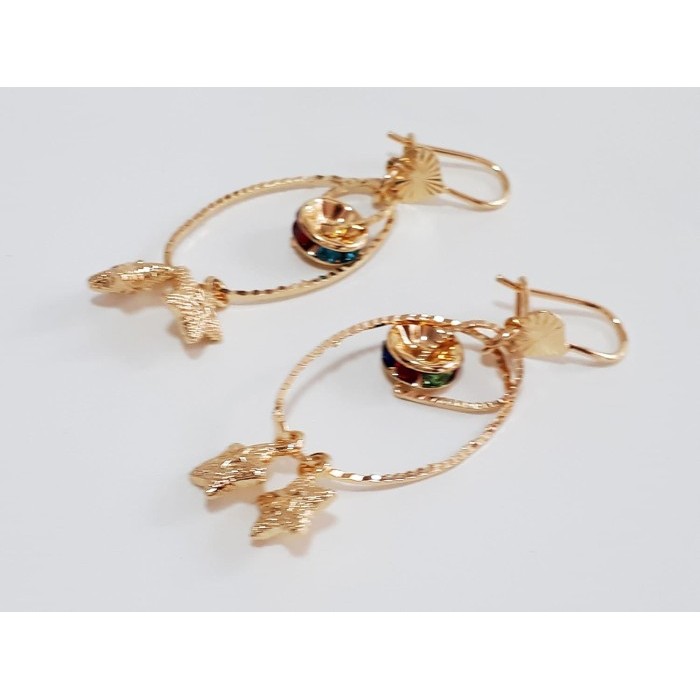 VeE Sepasang Anting Titanium Wanita Model Gantung 9