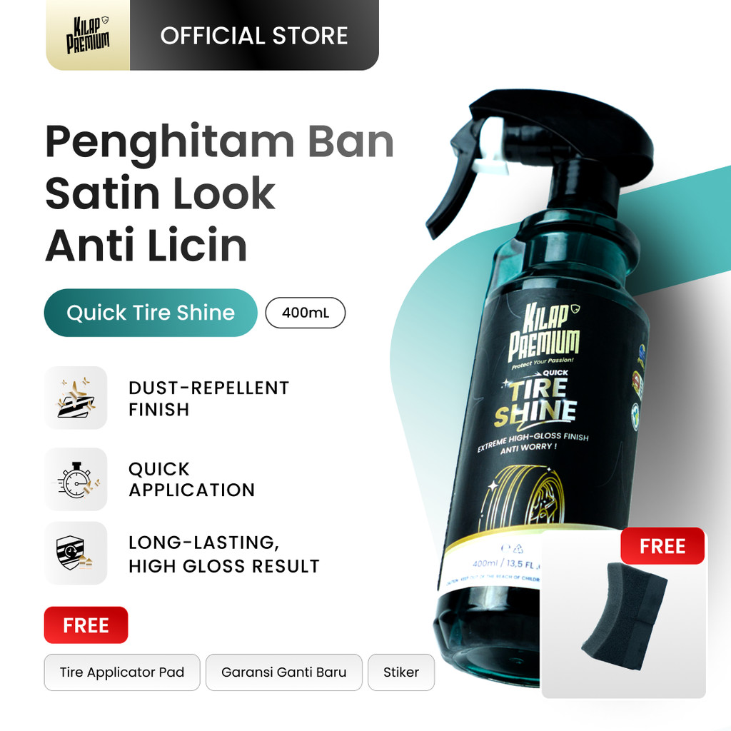 Kilap Premium - Quick Tire Shine | Pengkilap Ban Motor Mobil, Pembersih Ban Motor Mobil, Perawatan B