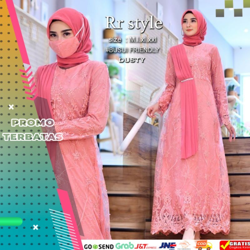 BAYAR DITEMPAT √ GAMIS TILLE MODERN SELENDANG/DRESS KEBAYA MODERN/KEBAYA GAMIS/GAMIS BROKAT WISUDA/G