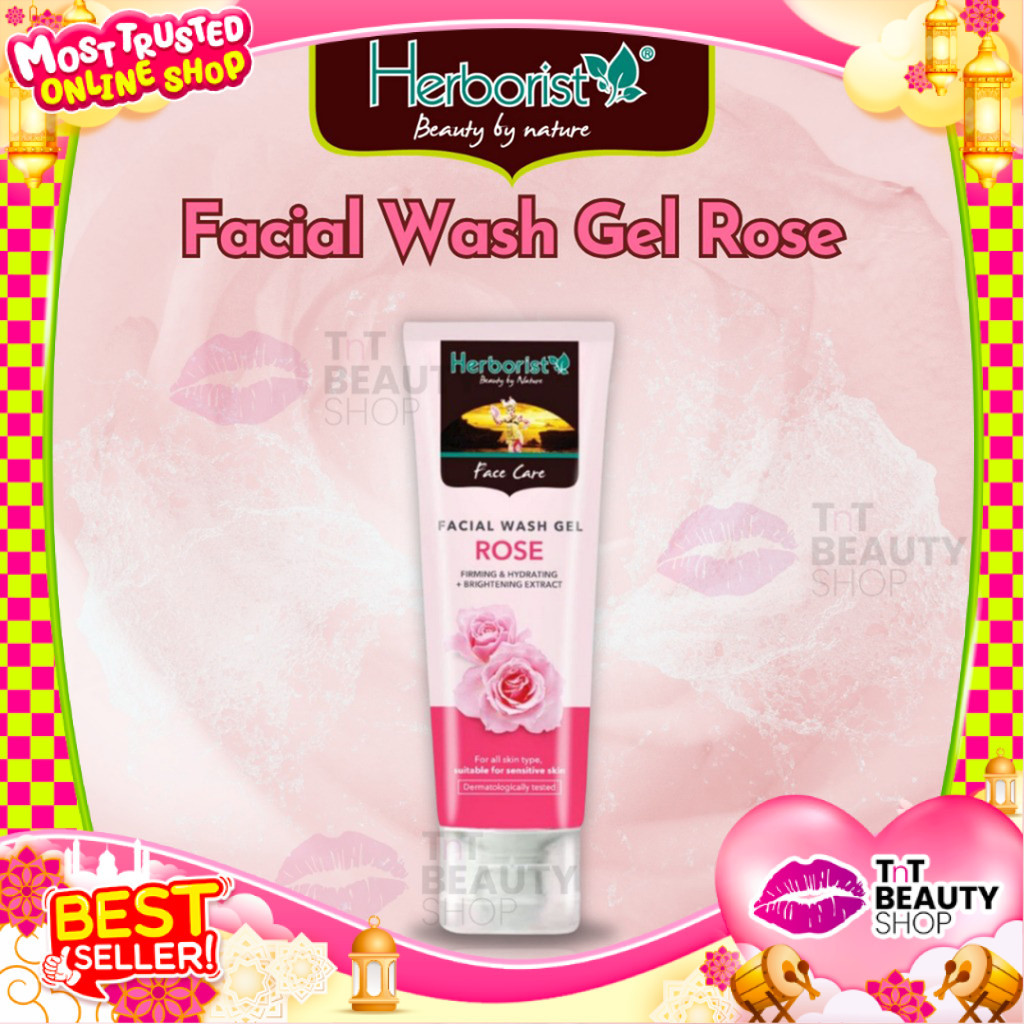 Herborist Facial Wash Gel (Sabun Wajah) Rose - Pembersih Wajah | TnT Beauty Shop - NUZ