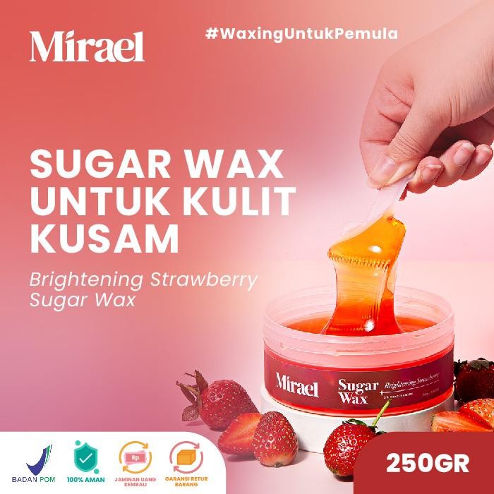 MIRAEL Paket Waxing Miss V - Sugar Waxing Kit Untuk Miss V - Strawberry 250gr