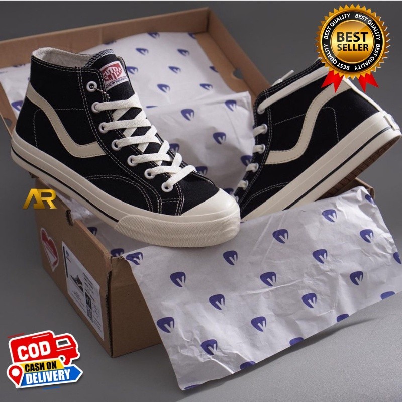 Ventela Public High Black Natural Sepatu ventela tinggi original Sepatu vantela boots buat sekolah t