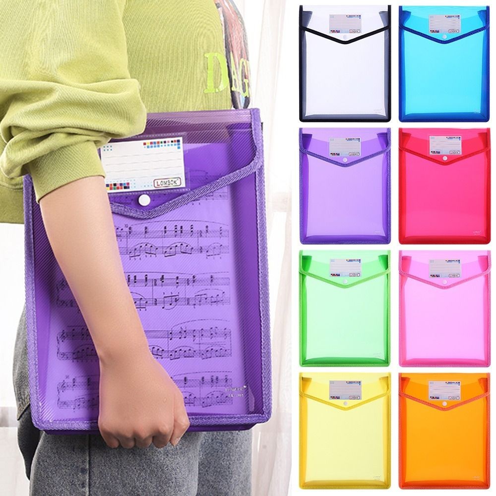 

Hot Sale PVC Bag Waterproof Document Bag File Organizer A5 File Folders Envelope Folder