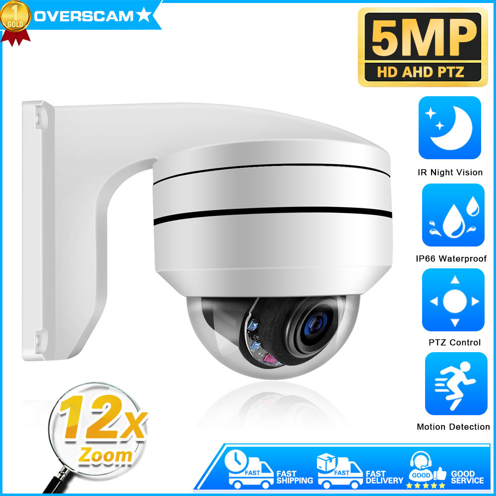 CCTV AHD PTZ Security 5MP MINI Speed Dome PTZ Camera 10X Zoom Control Analog Auto Focus IR 80M IR Ni