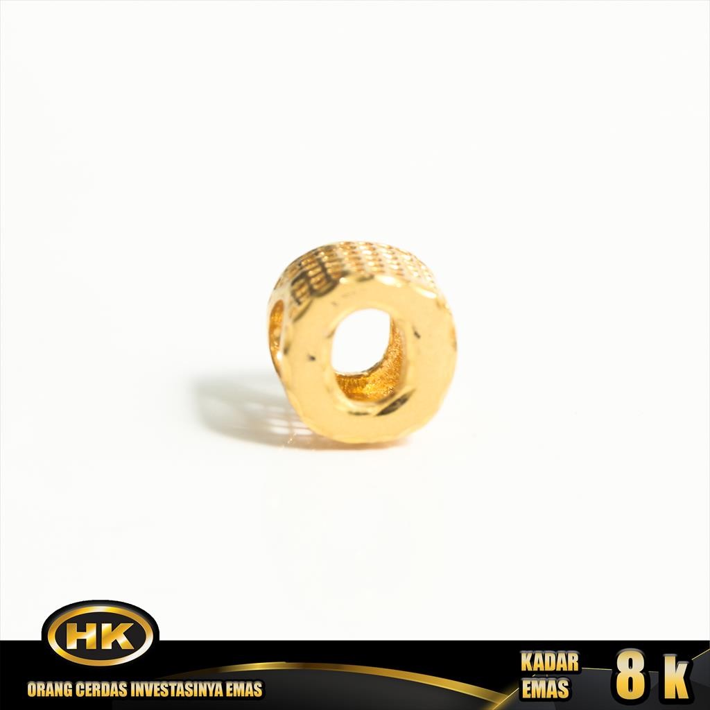 Liontin Emas 8K - HURUF O - HKGOLD