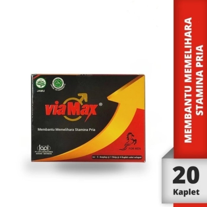 Viamax Stamina Pria Bpom Dan Halal - isi 20 kaplet