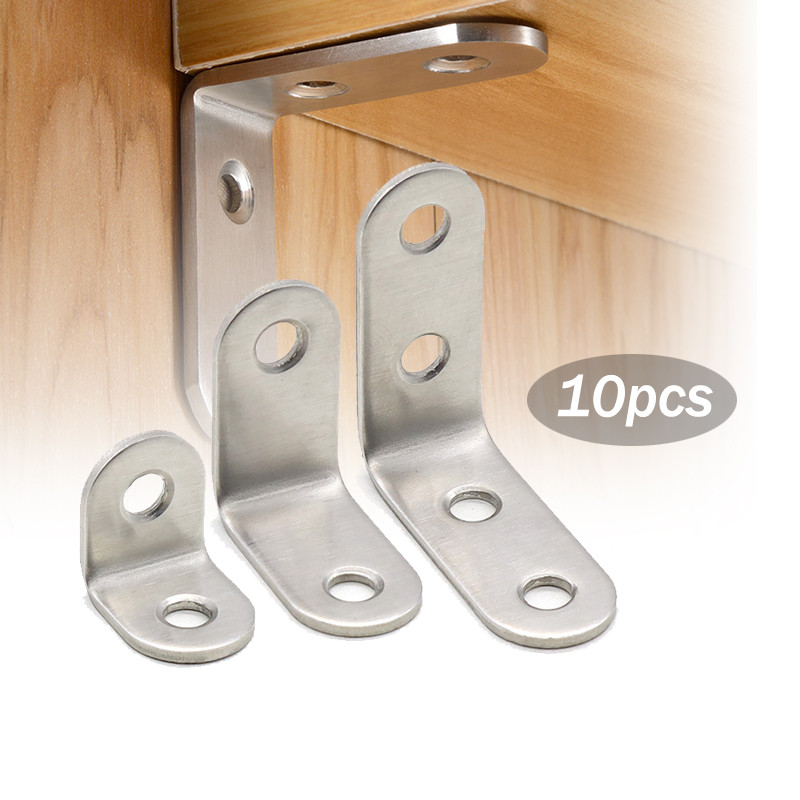 10pcs Siku Penyangga Rak Dinding / siku L Stainless Steel / Bracket Ambalan Rak 20x20mm/30x30mm/40x4