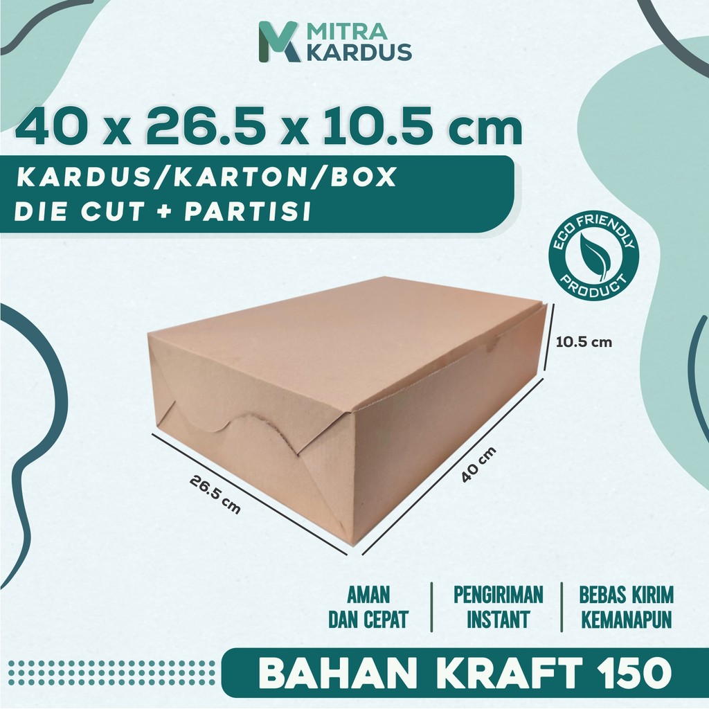 

Box Die Cut 40x26.5x10.5 | Karton Corrugated Single Wall | Box Hampers | Kardus Hampers