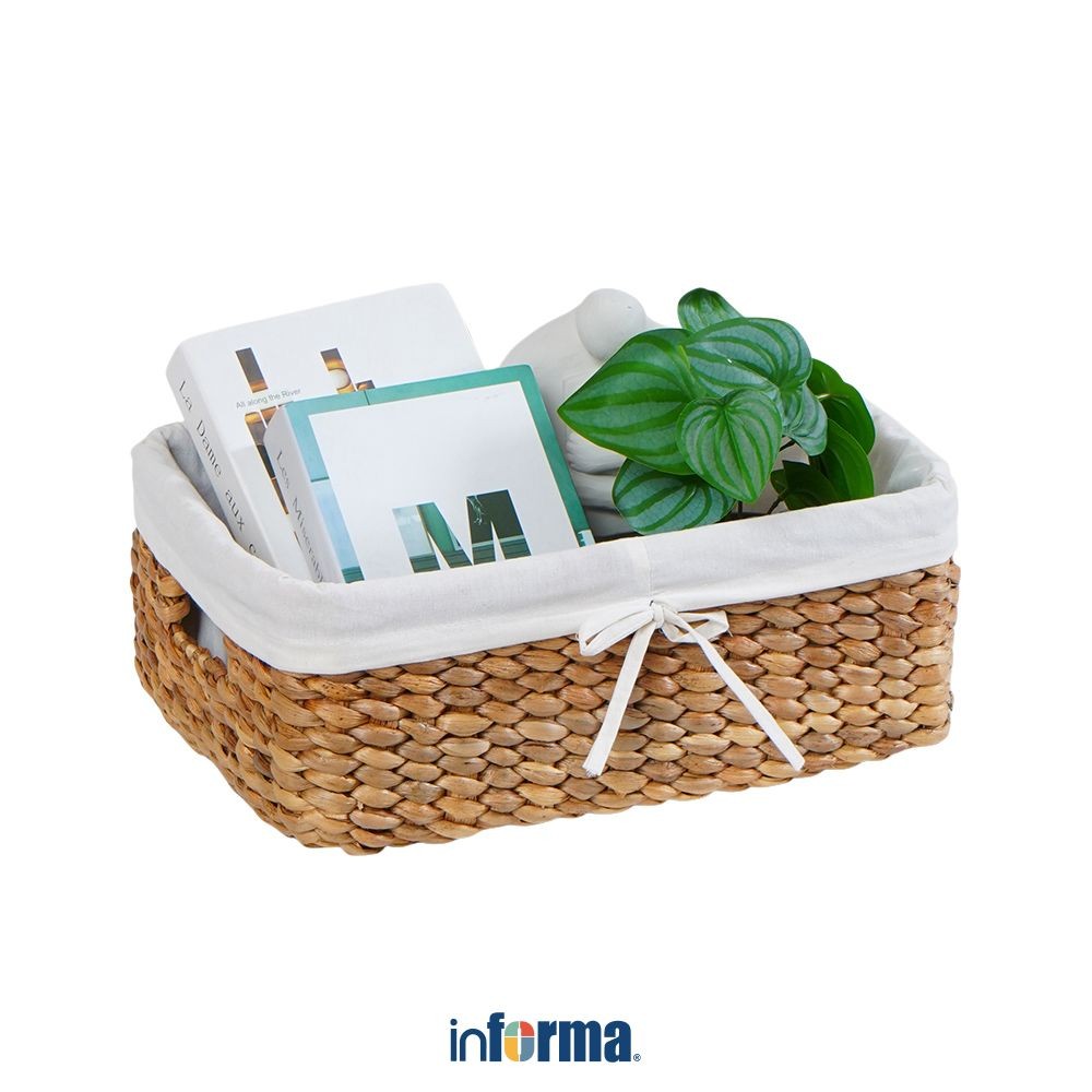 Informa 40x30x15 cm Laia Keranjang Penyimpanan Storage Basket Kotak Penyimpanan Serbaguna Bin Simpan