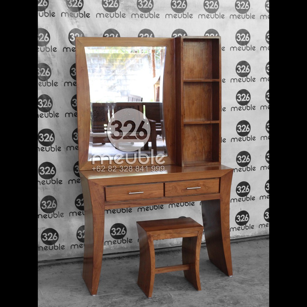 Meja Rias Lengkung Minimalis Jati Meja Cermin Tolet Minimalis Jati